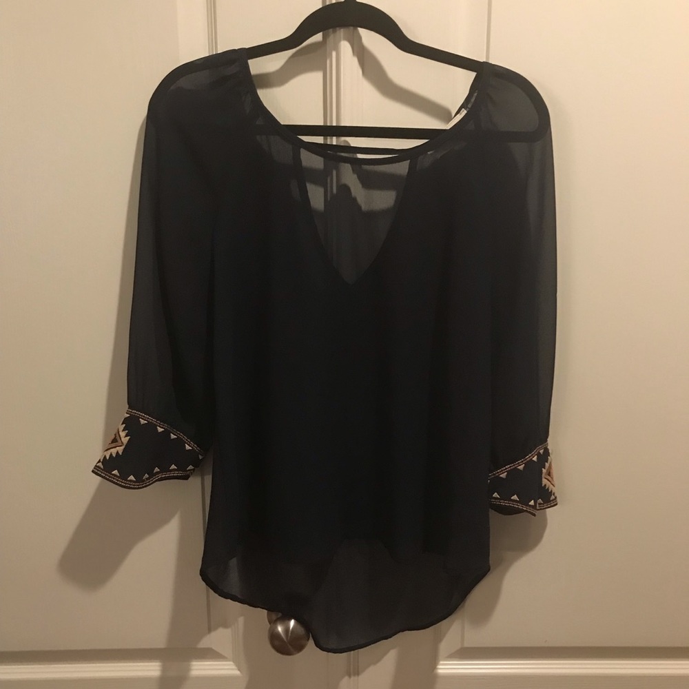 Sheer Navy Tunic